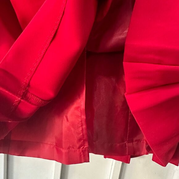 ✨Kasper Sz 8 Women's Pencil formal lined Skirt Knee Length Lined Pleated Red - Picture 6 of 7